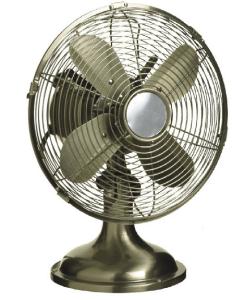 Quality RoHS Metal Small Electric Desk Fan , 110V 12 Inch Vintage Style Table Fan wholesale