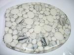 cobble stone poly resin toilet seat