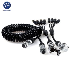 Quality Customized 4 CAMS For 7 Pin Waterproof Vehicle Spiral Power Cable wholesale