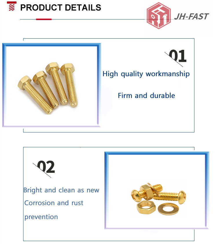 Brass Phillips Pan Head Machine Screws M3 M4 M5 M6 M8 ISO Standard 12mm 16mm Lengths