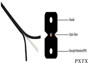 Quality Lightweight Flexibile Flat Drop Ftth Fiber Optic Cable For Indoor Networking wholesale