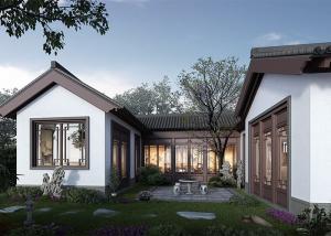 Quality Personalized Light Steel Prefab Metal Homes Earthquake Proof 100 Years Life Chinese Style House wholesale