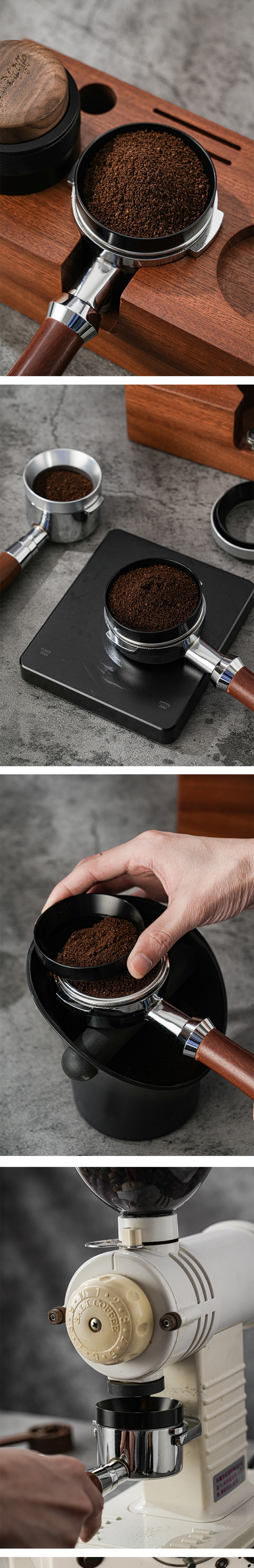 Magnetic Coffee Dosing Funnel for Fast and Easy Espresso Preparation in Restaurants