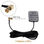 Waterproof GPS Antenna For Car 28db SMA Male Plug Aerial Extension Cable 50W