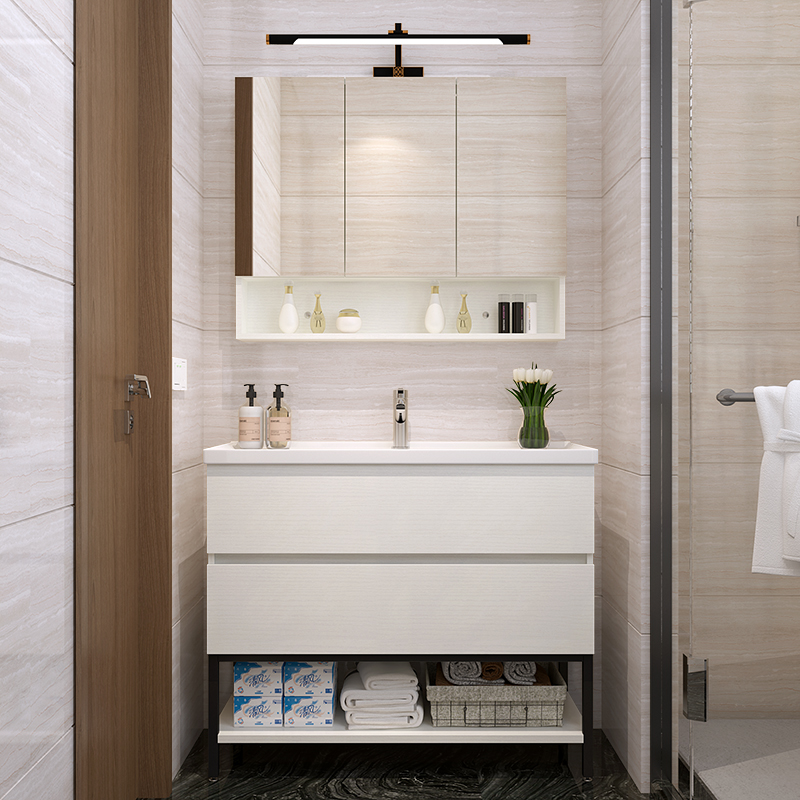 Directly Sale Modern Style Waterproof Bathroom Vanity with Sink Waterproof and Modern