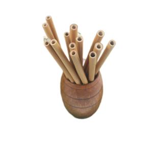 Quality 20cm Sustainable Bamboo Boba Straws Bulk Yellow 250 Pack wholesale