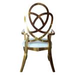 Leather Cover Flower Arm Chair For Reception Area And Group Photo Area