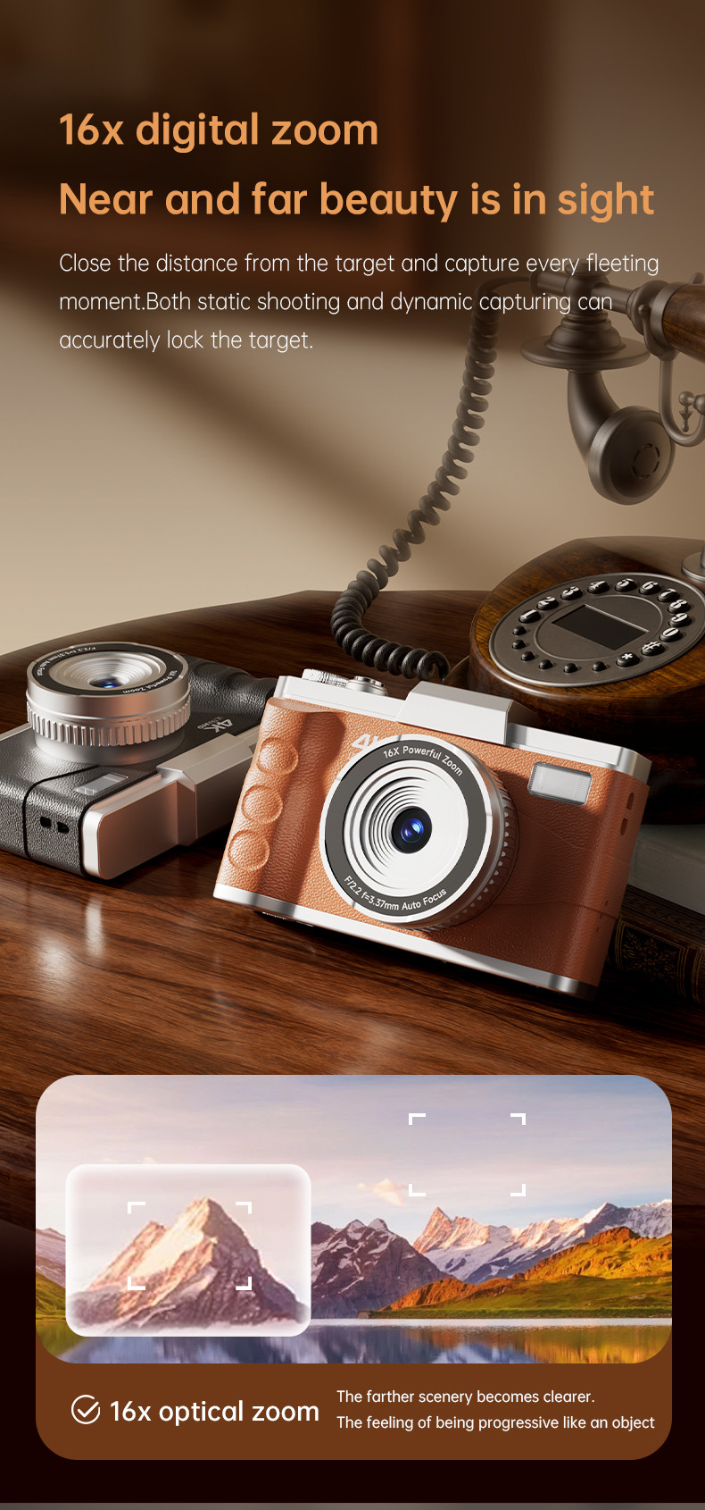 NEW Retro Trend Ultra Clear Dual Camera 4K Ultra HD Camera