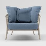 Woven Rope Single Seat UV Resistance Garden Sofa Set