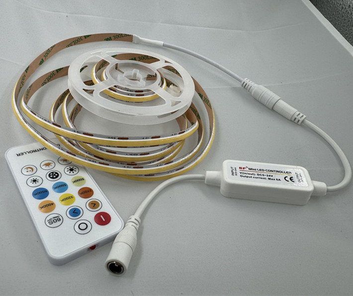 Design LED Strip Light 560LEDS COB 12V 24V Dimmable CCT RA90 Controller No Voltage Drop