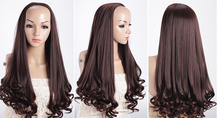 Graceful Smooth No Smell Loose Wave Long Synthetic Wigs , Synthetic Lace Wigs