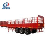 Manufacture AOTONG 3 Axles Fence Dry Cargo Semi Truck Trailer for Animal
