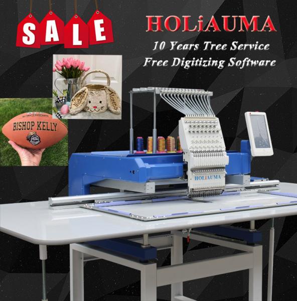 Cheap HOLiAUMA 2020 tajima 47 type leather/bedding/textile/typical/clothing/carpet 1 head embroidery machine for sale