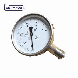 Quality WYYW factory 100mm stainless steel price of pressure gauge wholesale