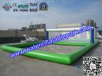 Green Beach Volleyball Field / Outdoor Floating Inflatable Volleyball Court