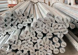 Quality 30ft 3mm Thick Hot Dip Galvanized Octagonal Power Transmission Steel Pole wholesale
