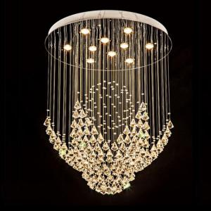 Quality Round design large crystal chandelier modern lighting Diamond Chandelier(WH-NC-37) wholesale