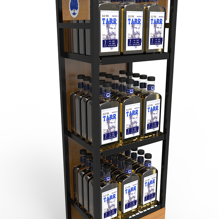 Supermarket Wine Display Shelf Rack Liquor