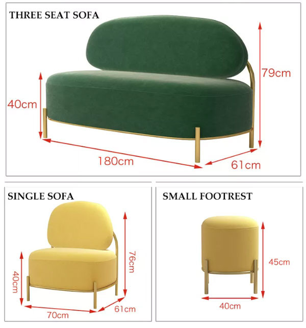 Round Leisure Sectional Couch Set Modern Design Cum Fabric