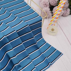 Quality Summer Mercerized Cotton Fabric 200g 170cm Breathable Striped Shirt Material wholesale