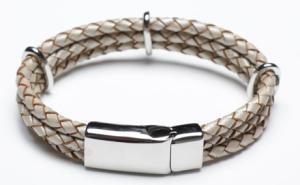 Quality Leather Bracelet, Stainless Steel Clasp, 8 Inches wholesale
