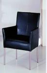 Bedroom Room Black Upholstered Arm Chair Dc-7149 Wear Resistant With Stainless