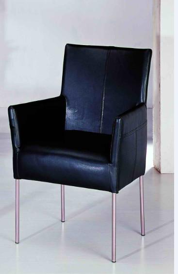 Bedroom Room Black Upholstered Arm Chair Dc-7149 Wear Resistant With Stainless