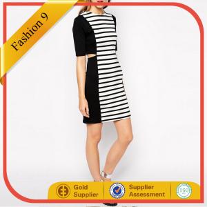 Quality Dress in Stripe with Cut Outs wholesale