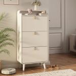 Tri-amine flip shoe cabinet with shoe rack