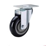 PVC Steel Swivel Plate Red Caster Heavy Duty Cart Wheels 125mm Ball Bearing for