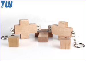 Quality Christmas Gift Wooden Cross 32GB Pendrives Bible Data Storage wholesale