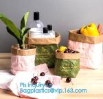 Kraft Paper Storage Bag, Laudry Kraft Bags, Clothes Bags, Pack Recycled Brown