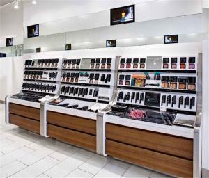 Quality Floor Cosmetic Display Rack For Retail Stores Mall Stand Chain Hair Care Products wholesale