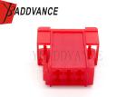 Rectangle Red Tyco AMP Connectors Female 6 Pin Automotive Connector For