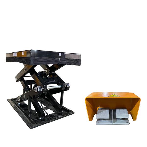 Transverse Electric Double Scissor Lift Table 2.5 Ton With PVC Wrinkled Skirt
