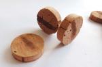 Dia26mm 6.2mm Cork Raw Material Natural Cork Discs Unvarnished Crafting Discs