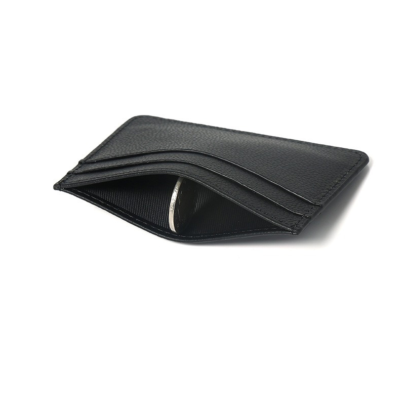 RFID Blocking Leather Card Holder With Multifunctional Features And Anti-Magnetic Design