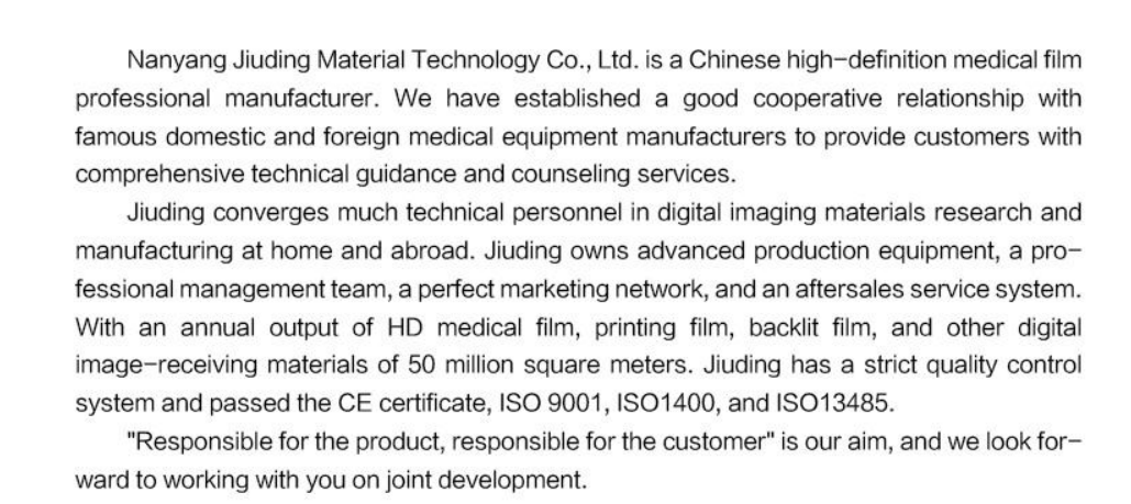 210mic Inkjet Printing X Ray Blue Medical Film in A4 / 8"x10" / 10"x12" / 11"x14" Sheets