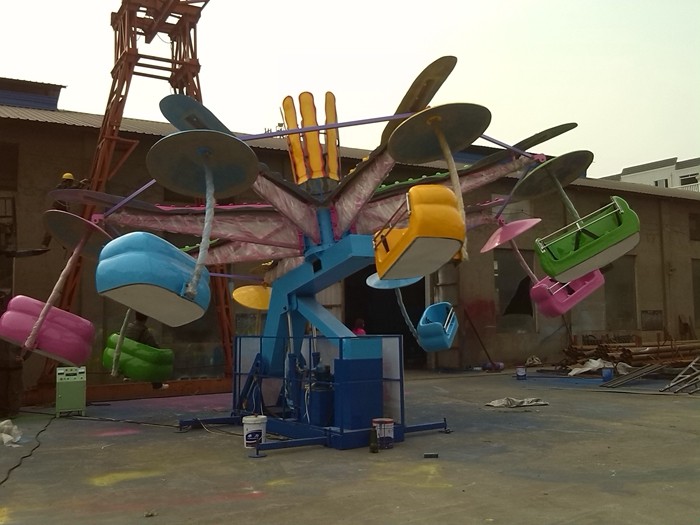 30KW Double Seats Kids Swing Ride With Non Fading And Durable Painting
