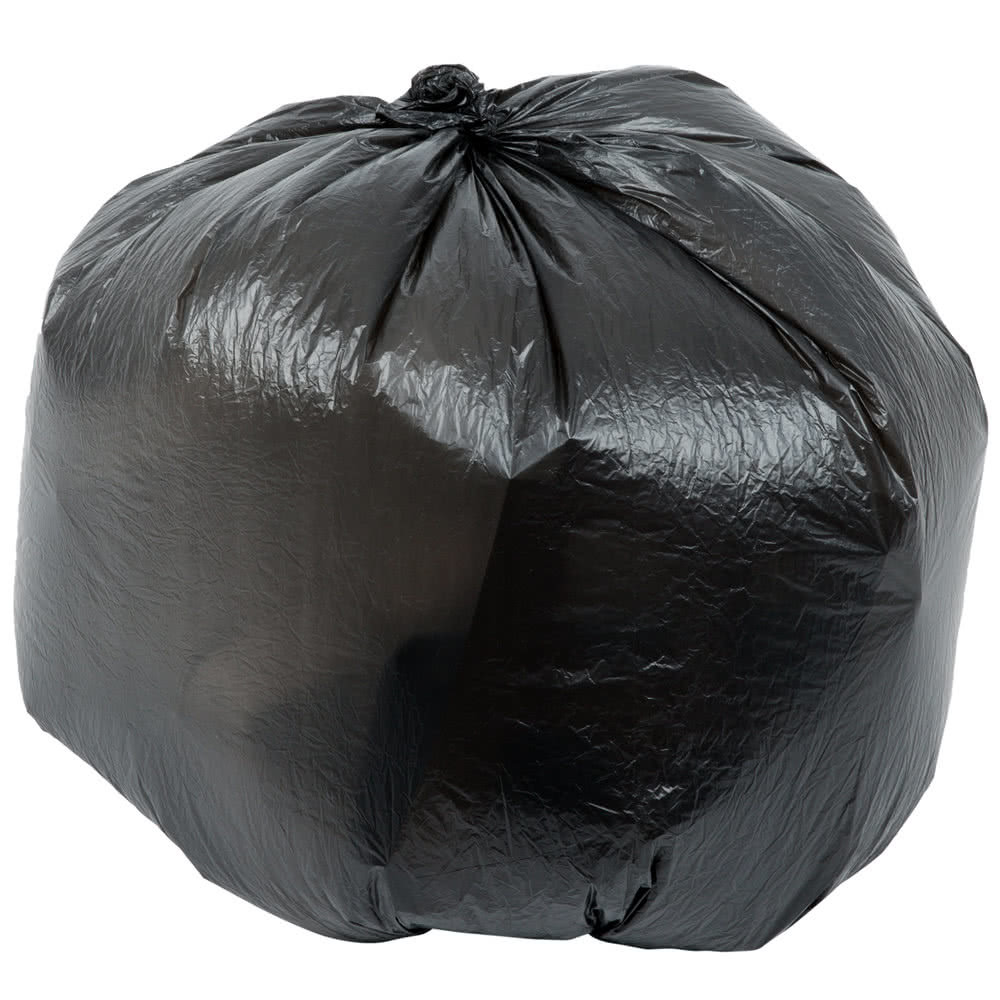 Black 20 - 30 Gallon Garbage Bags , 16 Micron Office High Density Can Liners