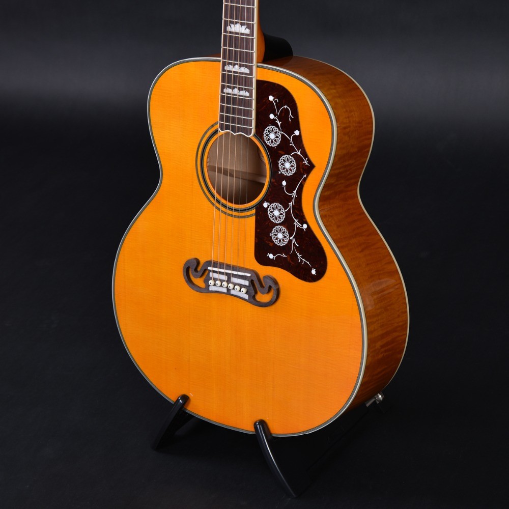 J200 customized 42 Inch Jumbo size solid wood acoustic guitar with AA Solid sitka spruce top rosewood fingerboard