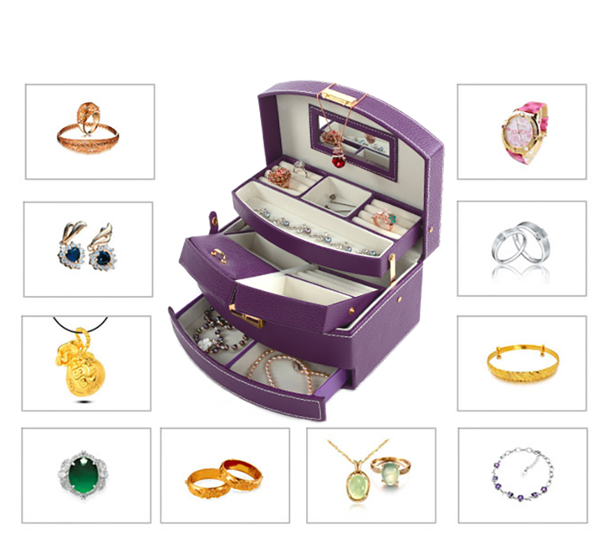 No Moq Custom Gift Leather Jewelry Box For Jewelry Display Lightweight