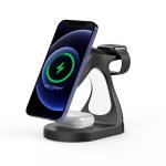 Night Light Wireless Charger Stand with Magnetic Absorption and LED Light for