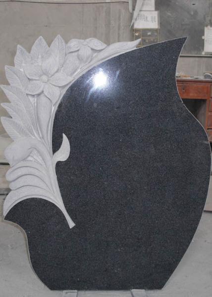 Grey G654 Monument Engraved Granite Stone European American Style Customized