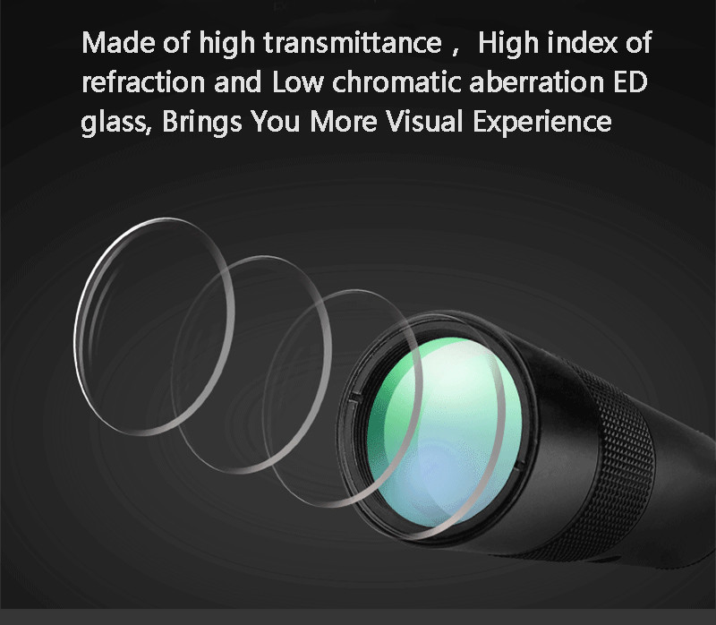 ED Glass 8x33 Military HD Monocular Telescope For Phone