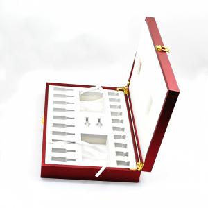 Quality Wooden Luxury Gift Boxes Small Hinged MDF Wrapped PU Leather wholesale