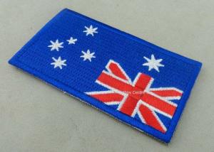 Quality Heat Cut Custom Embroidered Badges , Professional Garment Accessories Custom Clothing Patches wholesale