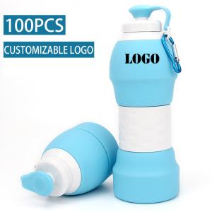 Quality OEM Drop Resistant Silicone Foldable Water Bottle 580ml wholesale