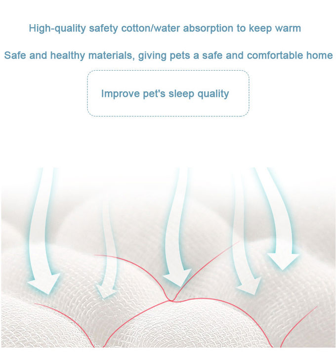 Custom Dual Purpose Rectangle Calming Dog Bed Breathable Washable Dog Mattress