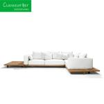 Outdoor Garden Sofa Luxury Teak Wood Patio Furniture Set with Water-Resistant